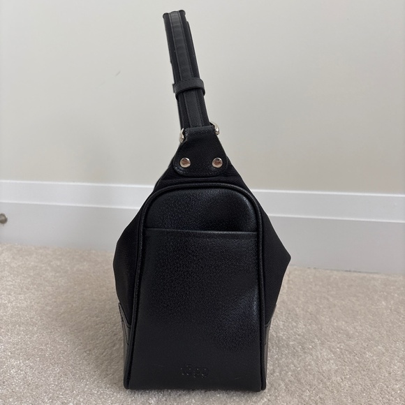Black Canvas Shoulder Bag - Picture 2 of 5